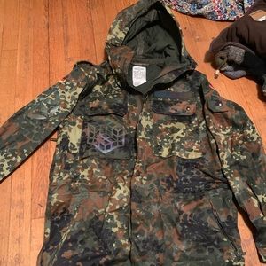 Sacred Geometry Reflective Millitary Jacket